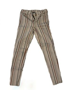 American Eagle Outfitters Striped Jeggings - Cream, Brown, Blue